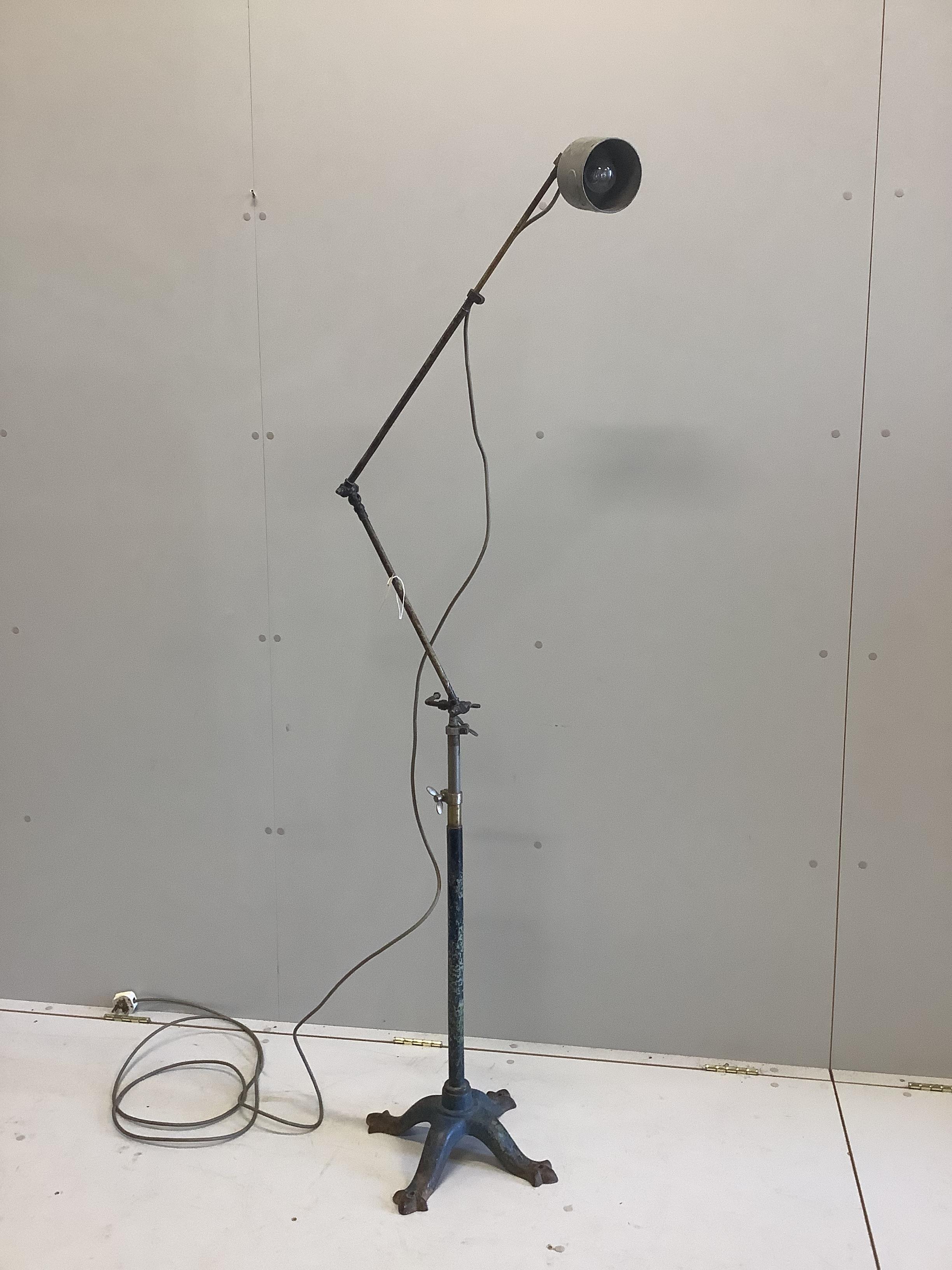 An anglepoise extending lamp